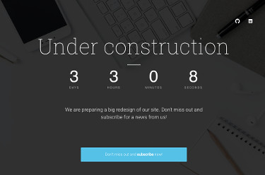 Dash Under Construction Page Template